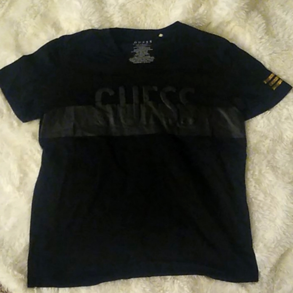 Guess Tee with Black on black logo